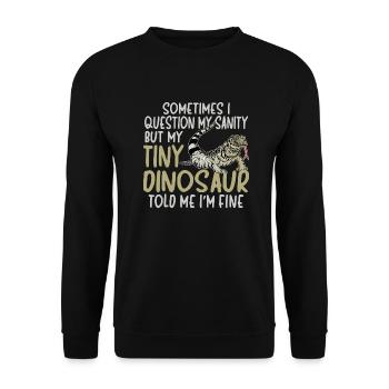 Tegu Eidechse Reptil Herpetologe - Unisex Pullover - Schwarz - Vorne - Alina (178cm) & Michal (187cm)