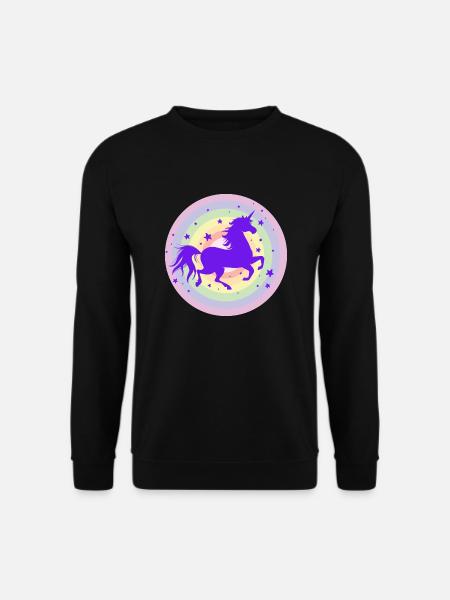 Laufende Einhorn Silhouette - Unisex Pullover - Schwarz