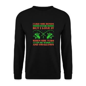 Pêche Drôles Cadeau pêcheur Pêche humour - Sweat-shirt Unisexe - noir - Devant - Alina (178cm) & Michal (187cm)