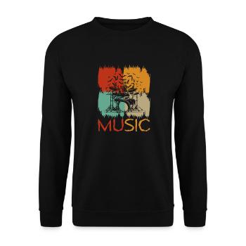 Schlagzeug Schlagzeuger Schlagzeug Schlagzeuger - Unisex Pullover - Schwarz - Vorne - Alina (178cm) & Michal (187cm)
