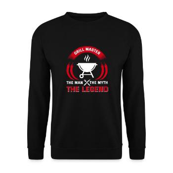 Grill Master the man the myth the legend - Unisex Sweatshirt - black - Front - Alina (178cm) & Michal (187cm)