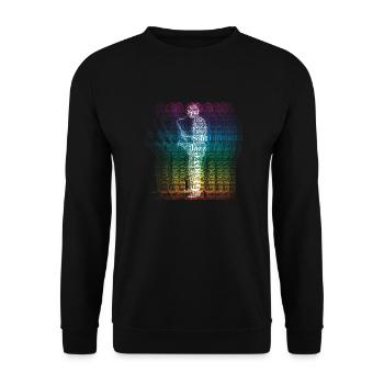 Music Jazz Saxophonist - Unisex Sweatshirt - black - Front - Alina (178cm) & Michal (187cm)