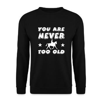Horses - Unisex Sweatshirt - black - Front - Alina (178cm) & Michal (187cm)