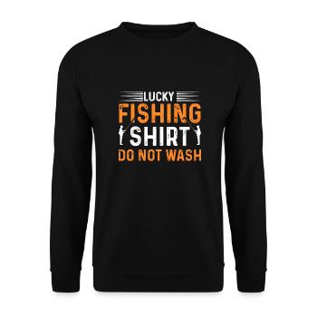Lucky fishing - Unisex Sweatshirt - black - Front - Alina (178cm) & Michal (187cm)