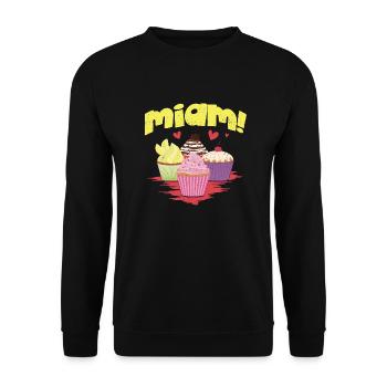 Miam des cupcakes ! - Sweat-shirt Unisexe - noir - Devant - Alina (178cm) & Michal (187cm)