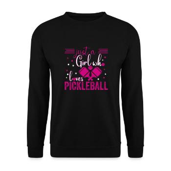 Just A Girl Who Loves Pickleball - Unisex Sweatshirt - black - Front - Alina (178cm) & Michal (187cm)
