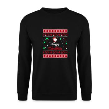 Unisex Merry Christmas Premium design - Unisex Sweatshirt - black - Front - Alina (178cm) & Michal (187cm)