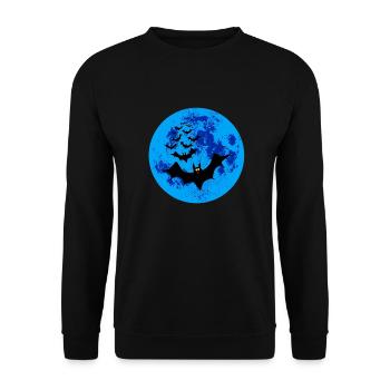 Vampirfledermäuse gegen den blauen Mond - Unisex Pullover - Schwarz - Vorne - Alina (178cm) & Michal (187cm)
