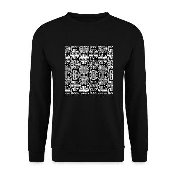 Modèle chinois - Sweat-shirt Unisexe - noir - Devant - Alina (178cm) & Michal (187cm)