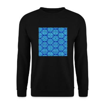 Chinese pattern - Unisex Sweatshirt - black - Front - Alina (178cm) & Michal (187cm)