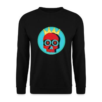 Skull - Unisex Sweatshirt - black - Front - Alina (178cm) & Michal (187cm)