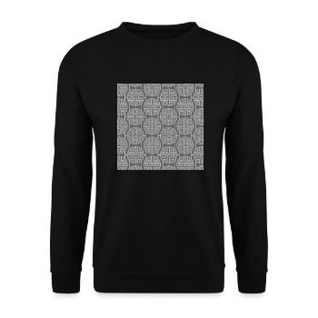 Modèle chinois - Sweat-shirt Unisexe - noir - Devant - Alina (178cm) & Michal (187cm)