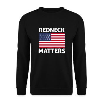 Redneck America Matters Country Western USA Men - Unisex Sweatshirt - black - Front - Alina (178cm) & Michal (187cm)