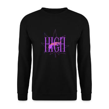 High like Da Vinci - Unisex Pullover - Schwarz - Vorne - Alina (178cm) & Michal (187cm)