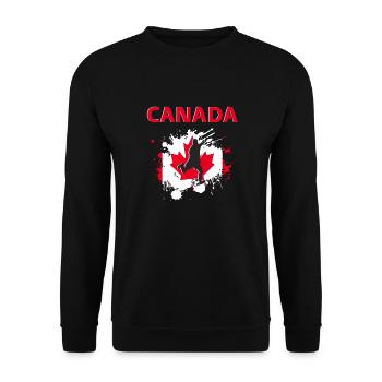 Canada Football 2022 supporter Canadien Football - Sweat-shirt Unisexe - noir - Devant - Alina (178cm) & Michal (187cm)