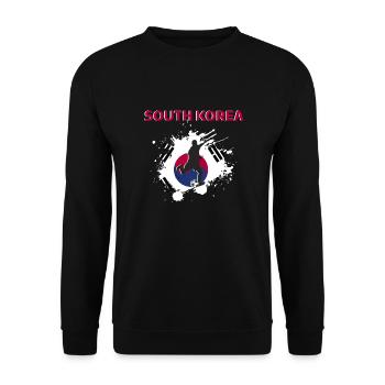 Corée du Sud Football 2022 supporter de Corée du S - Sweat-shirt Unisexe - noir - Devant - Alina (178cm) & Michal (187cm)