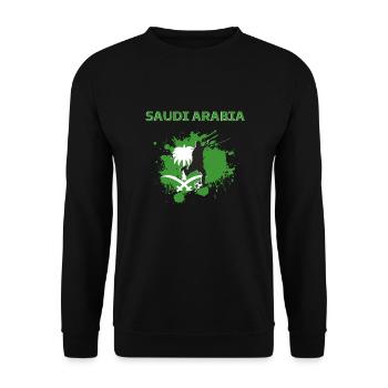 Saudi Arabia Football 2022 Saudi supporter - Unisex Sweatshirt - black - Front - Alina (178cm) & Michal (187cm)