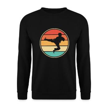 Männer Jungen Kampfsport Karate - Unisex Pullover - Schwarz - Vorne - Alina (178cm) & Michal (187cm)