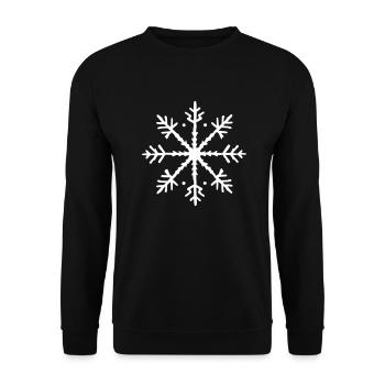 Flocon de neige Hiver Noël Vecteur 15 - Sweat-shirt Unisexe - noir - Devant - Alina (178cm) & Michal (187cm)
