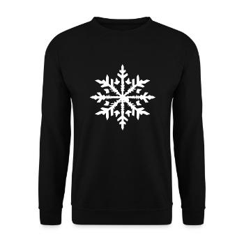 Snowflake Snow Winter Christmas Cold 10 - Unisex Sweatshirt - black - Front - Alina (178cm) & Michal (187cm)
