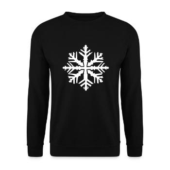 Schneeflocke Schnee Winter Weihnachten Vektor 12 - Unisex Pullover - Schwarz - Vorne - Alina (178cm) & Michal (187cm)