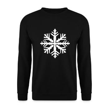 Snowflake Snow Winter Christmas Cold 12 - Unisex Sweatshirt - black - Front - Alina (178cm) & Michal (187cm)