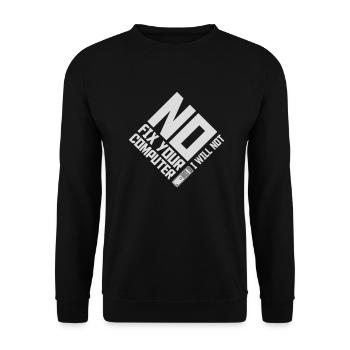 Ne pas réparer votre ordinateur - Sweat-shirt Unisexe - noir - Devant - Alina (178cm) & Michal (187cm)