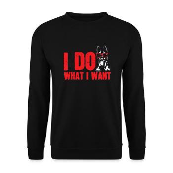 Malinois Belgian Shepherd Mechelaar Dog - Unisex Sweatshirt - black - Front - Alina (178cm) & Michal (187cm)