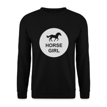 Citation de fille de cheval disant - Sweat-shirt Unisexe - noir - Devant - Alina (178cm) & Michal (187cm)
