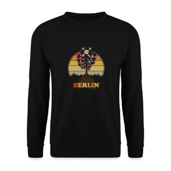 Musique berlinoise rétro - Sweat-shirt Unisexe - noir - Devant - Alina (178cm) & Michal (187cm)