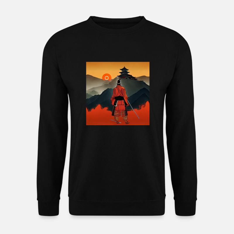 Comic Samurai Knight - Unisex Pullover - Schwarz