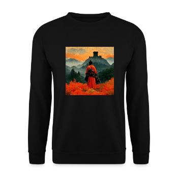 Samurai Knight - Unisex Pullover - Schwarz - Vorne - Alina (178cm) & Michal (187cm)