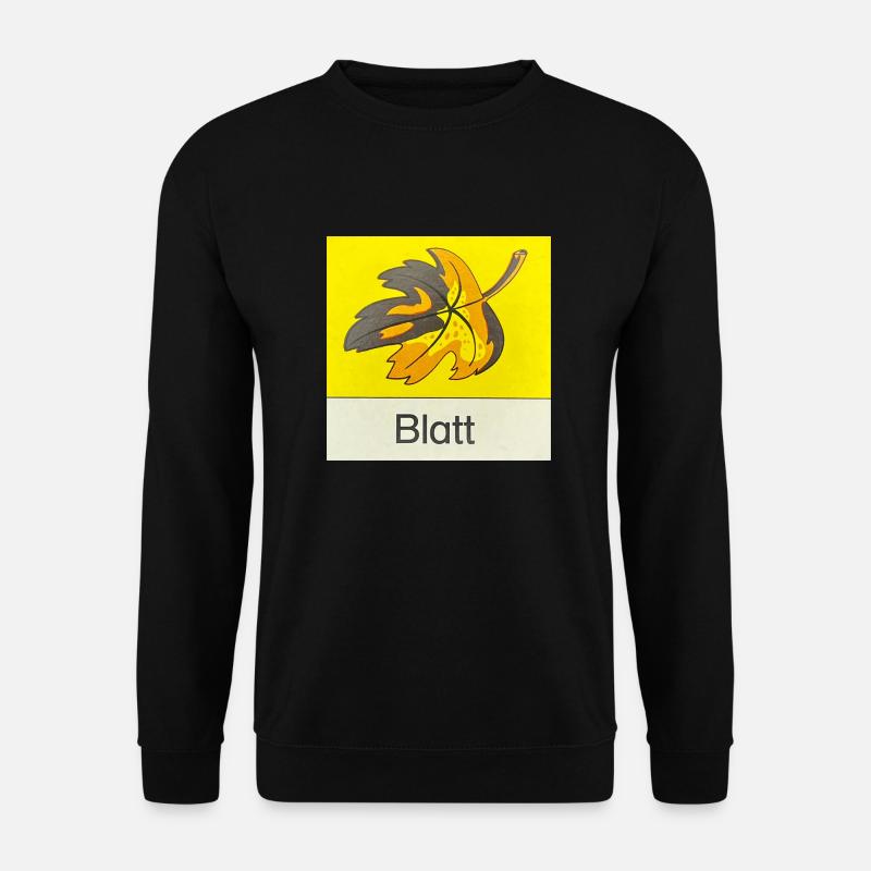 Blatt - Unisex Pullover - Schwarz