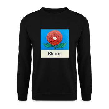Blume - Unisex Pullover - Schwarz - Vorne - Alina (178cm) & Michal (187cm)