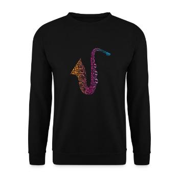 Jazz Saxophones - Sweat-shirt Unisexe - noir - Devant - Alina (178cm) & Michal (187cm)