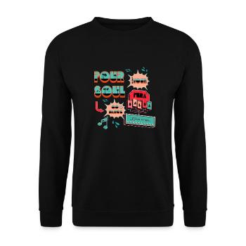 Pour Soul Design, Dance Shirt,Cartoon Style - Unisex Pullover - Schwarz - Vorne - Alina (178cm) & Michal (187cm)