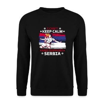 rester calme et soutenir la serbie - Sweat-shirt Unisexe - noir - Devant - Alina (178cm) & Michal (187cm)