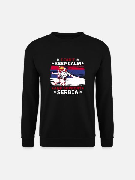 Bleib ruhig und unterstütze Serbien - Unisex Pullover - Schwarz