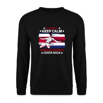 keep calm and support costa rica - Unisex Sweatshirt - black - Front - Alina (178cm) & Michal (187cm)