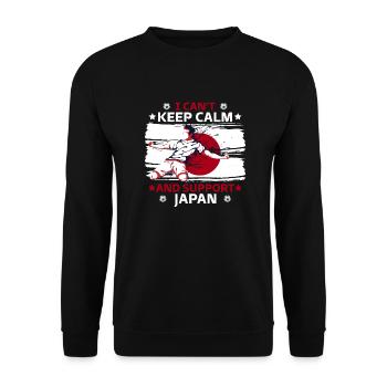 keep calm and support japan - Unisex Sweatshirt - black - Front - Alina (178cm) & Michal (187cm)