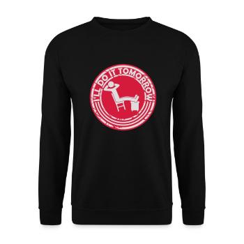 Citation de Do It Tomorrow - Sweat-shirt Unisexe - noir - Devant - Alina (178cm) & Michal (187cm)