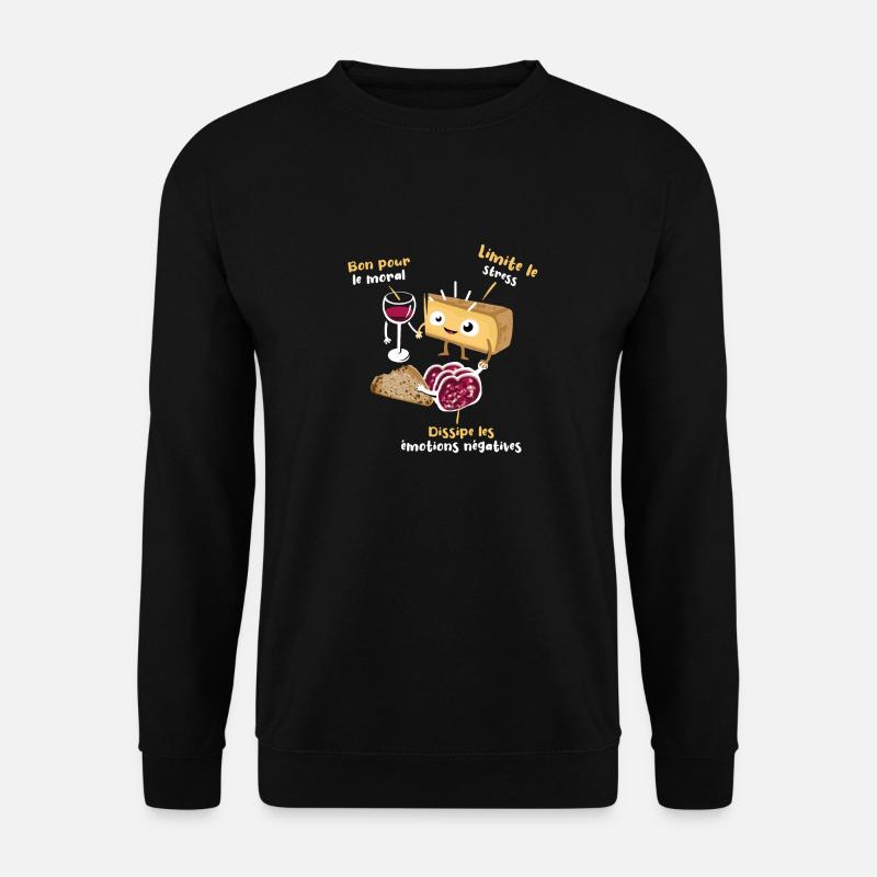 vin comté saucisson - Sweat-shirt Unisexe - noir
