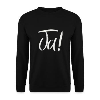 Ja ! - Unisex Pullover - Schwarz - Vorne - Alina (178cm) & Michal (187cm)