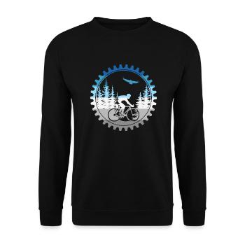 Bicyclette - Sweat-shirt Unisexe - noir - Devant - Alina (178cm) & Michal (187cm)