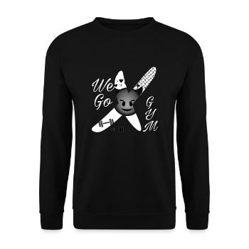 We Go Gym | Wir gehen trainieren!! | Motivation - Unisex Pullover - Schwarz - Vorne - Alina (178cm) & Michal (187cm)