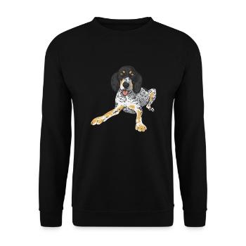 Bluetick Coonhound cadeau drôle de dicton - Sweat-shirt Unisexe - noir - Devant - Alina (178cm) & Michal (187cm)