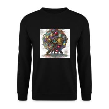 Série : distopia of christmas - Sweat-shirt Unisexe - noir - Devant - Alina (178cm) & Michal (187cm)
