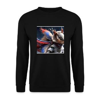 Série : distopia of christmas - Sweat-shirt Unisexe - noir - Devant - Alina (178cm) & Michal (187cm)
