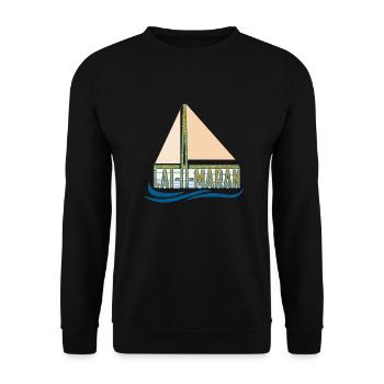 catAmaran - katAmaran - 2 - gold - Unisex Pullover - Schwarz - Vorne - Alina (178cm) & Michal (187cm)