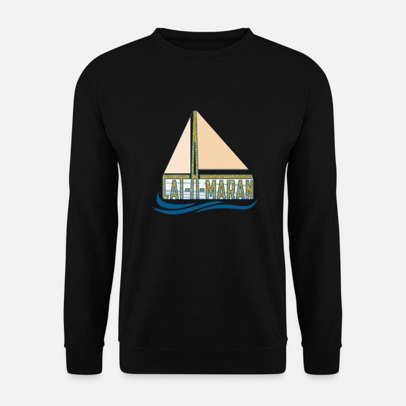 catAmaran - katAmaran - 2 - gold - Unisex Sweatshirt - black